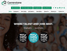 Tablet Screenshot of cornerstone-staffing.com